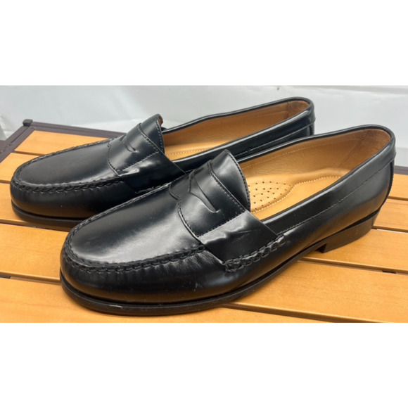 Johnston & Murphy Hayes Penny Loafer Black Brush-Off Leather Premium Men\'s 12W main image 5